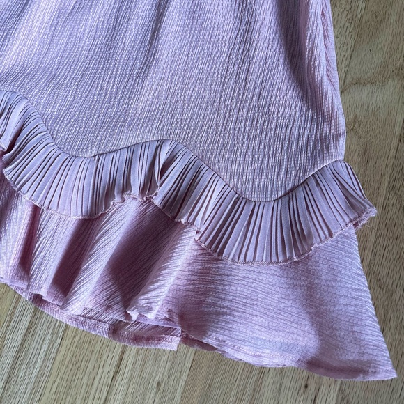HELLO MOLLY scorpio season mini dress ruffle coquette feminine blush pink size M - Picture 8 of 14
